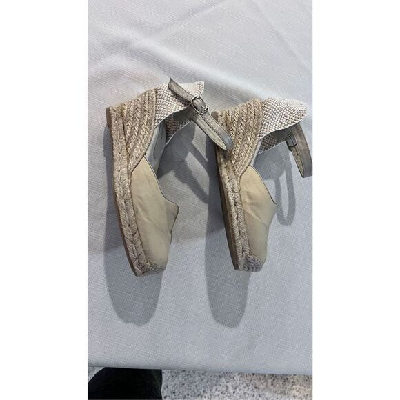 IISE JACOBSEN TAN ESPADRILLES WEDGE HEELS WOMENS SIZE 7 - Picture 6 of 13
